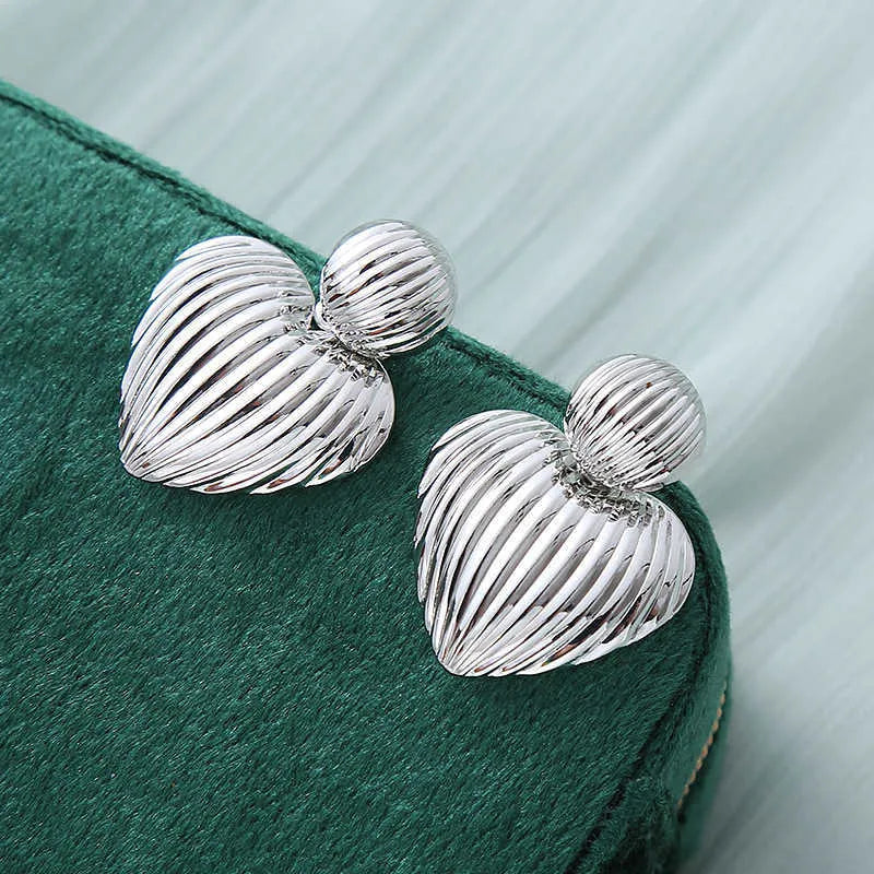 Silver Heart Earrings
